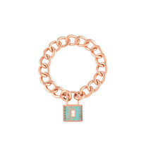 Padlock, Sterling Silver Bracelet.