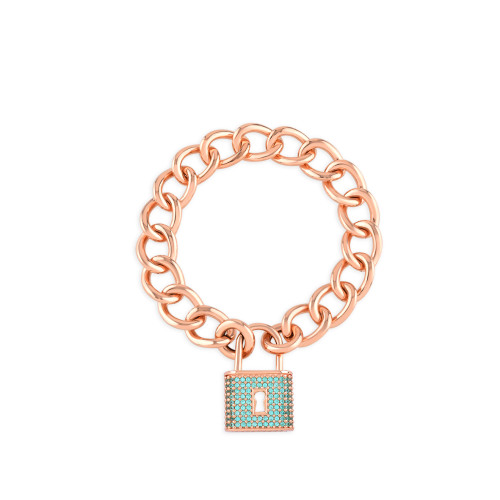 Padlock, Sterling Silver Bracelet.