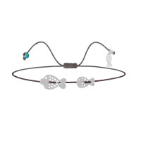 Mom&Baby Fish, Sterling Silver Bracelet (String).