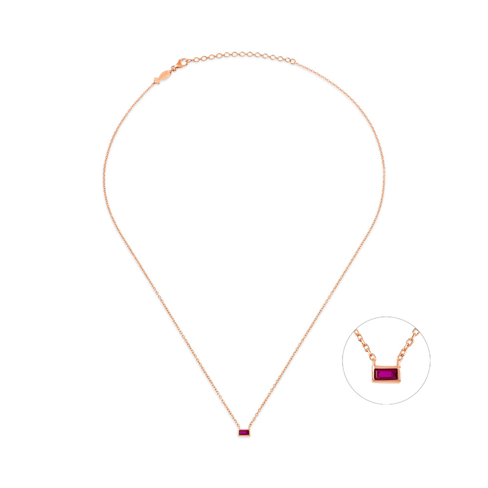 Solitaire, Sterling Silver Necklace.