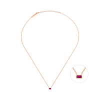 Solitaire, Sterling Silver Necklace.