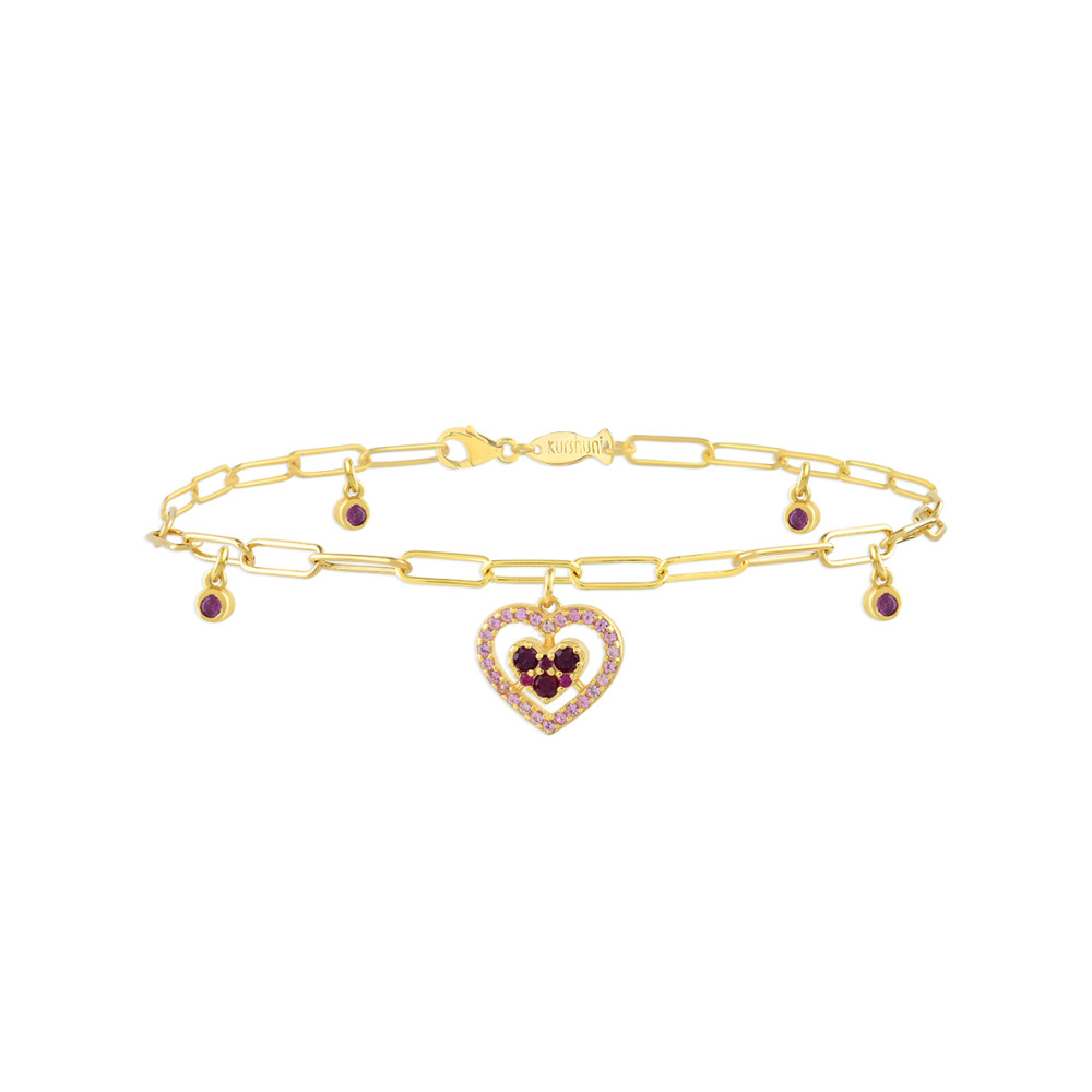 Midi Hearts Entourage, Sterling Silver Bracelet.