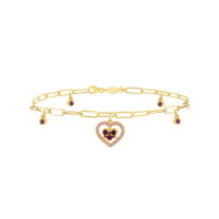 Midi Hearts Entourage, Sterling Silver Bracelet.