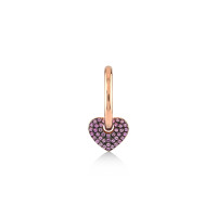 Heart, Sterling Silver Earring (Sold INDIVIDUALLY).