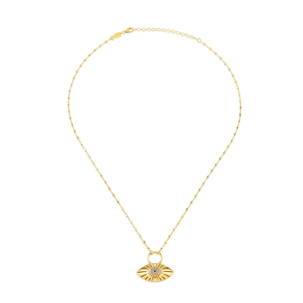 Jewel Eye, Sterling Silver Necklace.