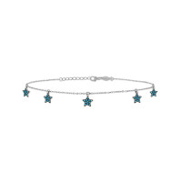 Stelle, Sterling Silver Anklet.