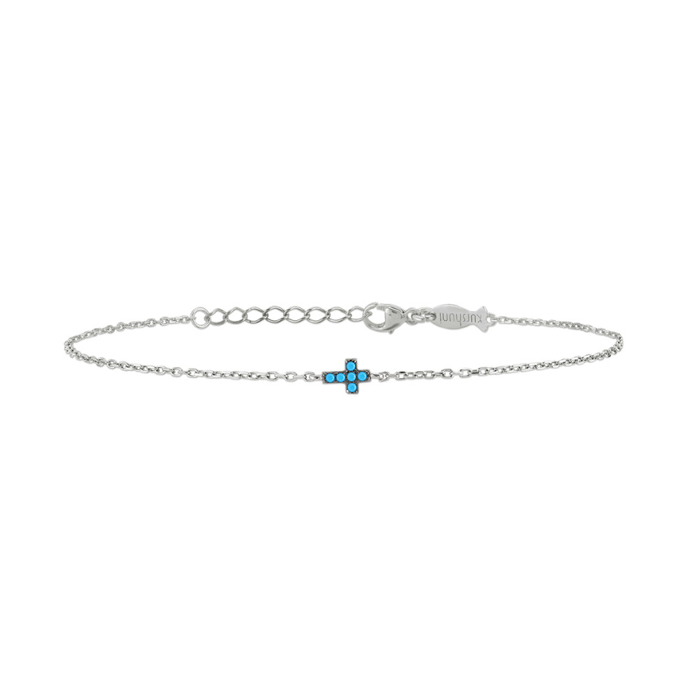 Cross, Sterling Silver Bracelet.