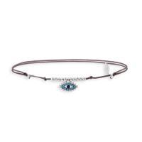 Nazar, Sterling Silver Anklet (String).