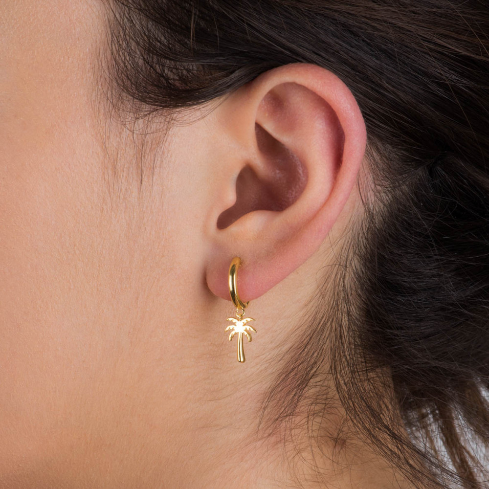 Palm Tree, Sterling Silver Earring (Sold INDIVIDUALLY).