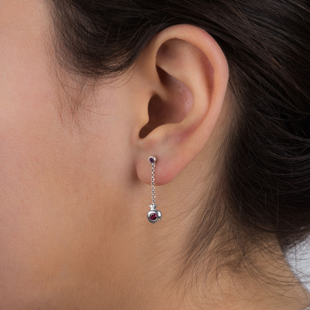 Melagrana Princess, Sterling Silver Earring (Sold INDIVIDUALLY).